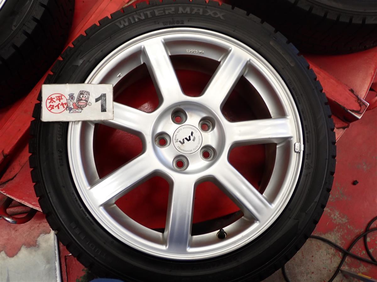 スタッドレス スバル純正オプション7スポーク+ダンロップウィンターMAXX02 WM02 225/45R17 9分山★stwt17_画像5