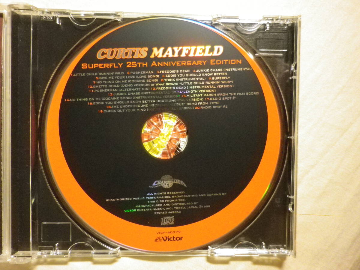 『Curtis Mayfield/Superfly～25th Anniversary Edition(1972)』(1998年発売,VICP-60379,廃盤,国内盤帯付,歌詞対訳付,Freddie’s Dead)_画像3