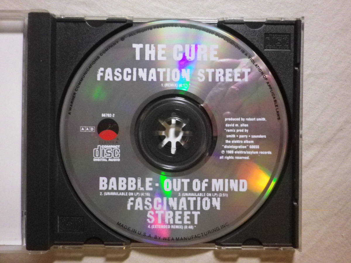 『The Cure/Fascination Street(1989)』(ELEKTRA/ASYLUM RECORDS 9 66702-2,USA盤,4track,Babble,Out Of Mind,Extended,80's,UKロック)_画像3