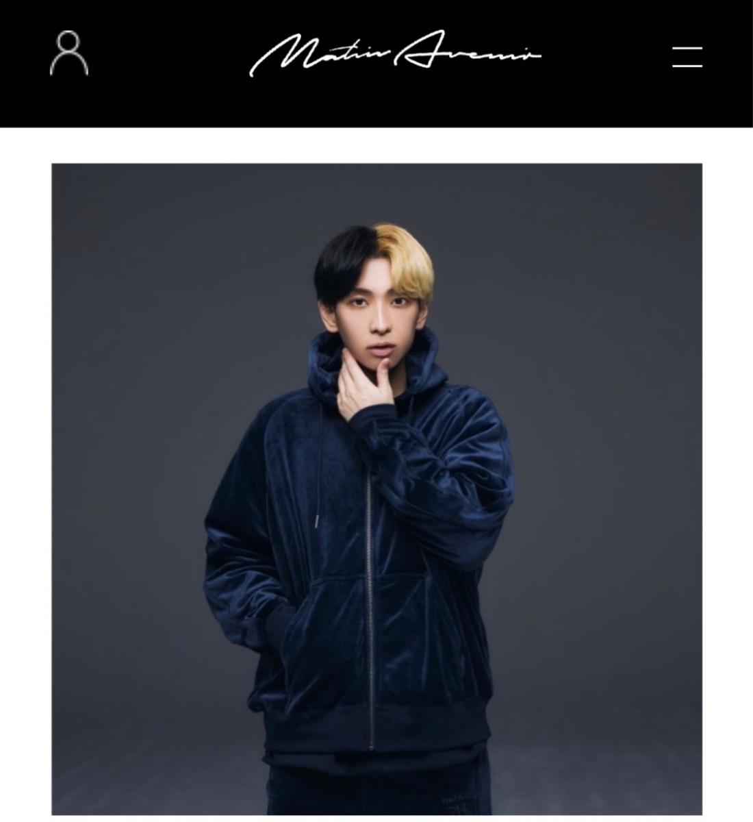 Matin Avenir × ReZARD】ベロアセットアップ ネイビー 上下セット
