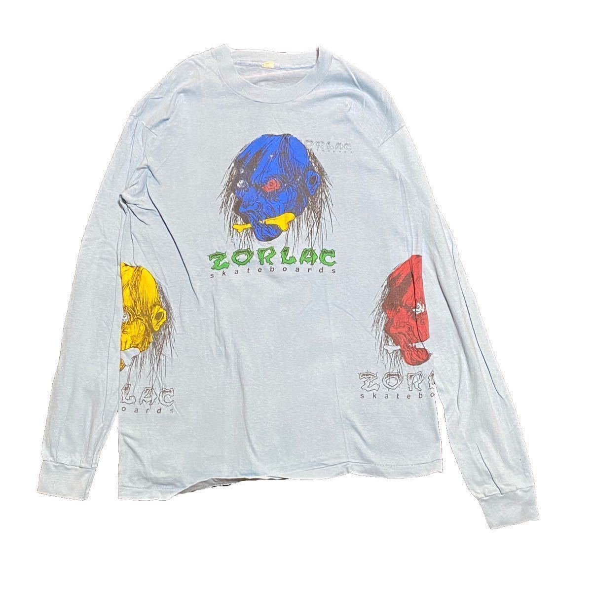 80s zorlac 長袖Tシャツ ロンT Tee ロングスリーブ ゾーラック マルチ