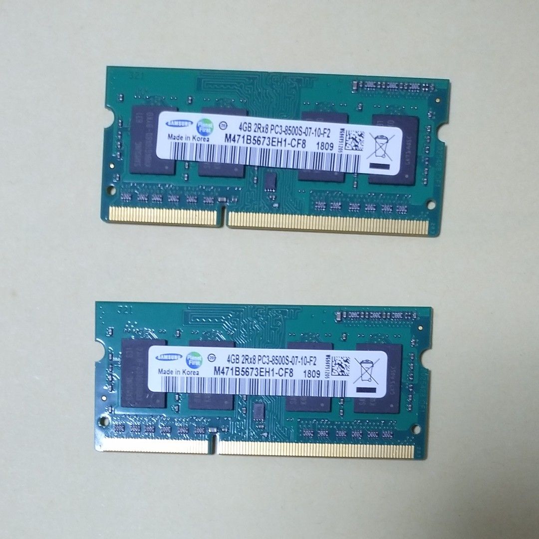 ノートPC用メモリ　4GB×２　計8 GB  