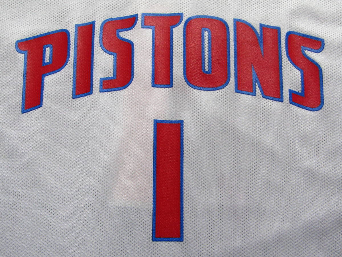 【美品】 NBA IVERSON #1 アレン・アイバーソン PISTONS デトロイト・ピストンズ adidas アディダス ユニフォーム ジャージ バスケ XL_画像4