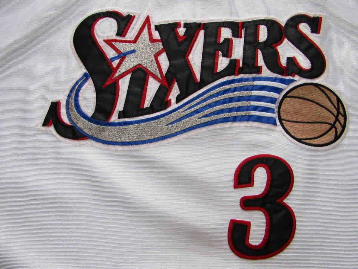 NBA ★76ers IVERSON #3 アレン・アイバーソン ★ ユニフォーム ゲームシャツ ジャージ セブンティ・シクサーズ　刺繍