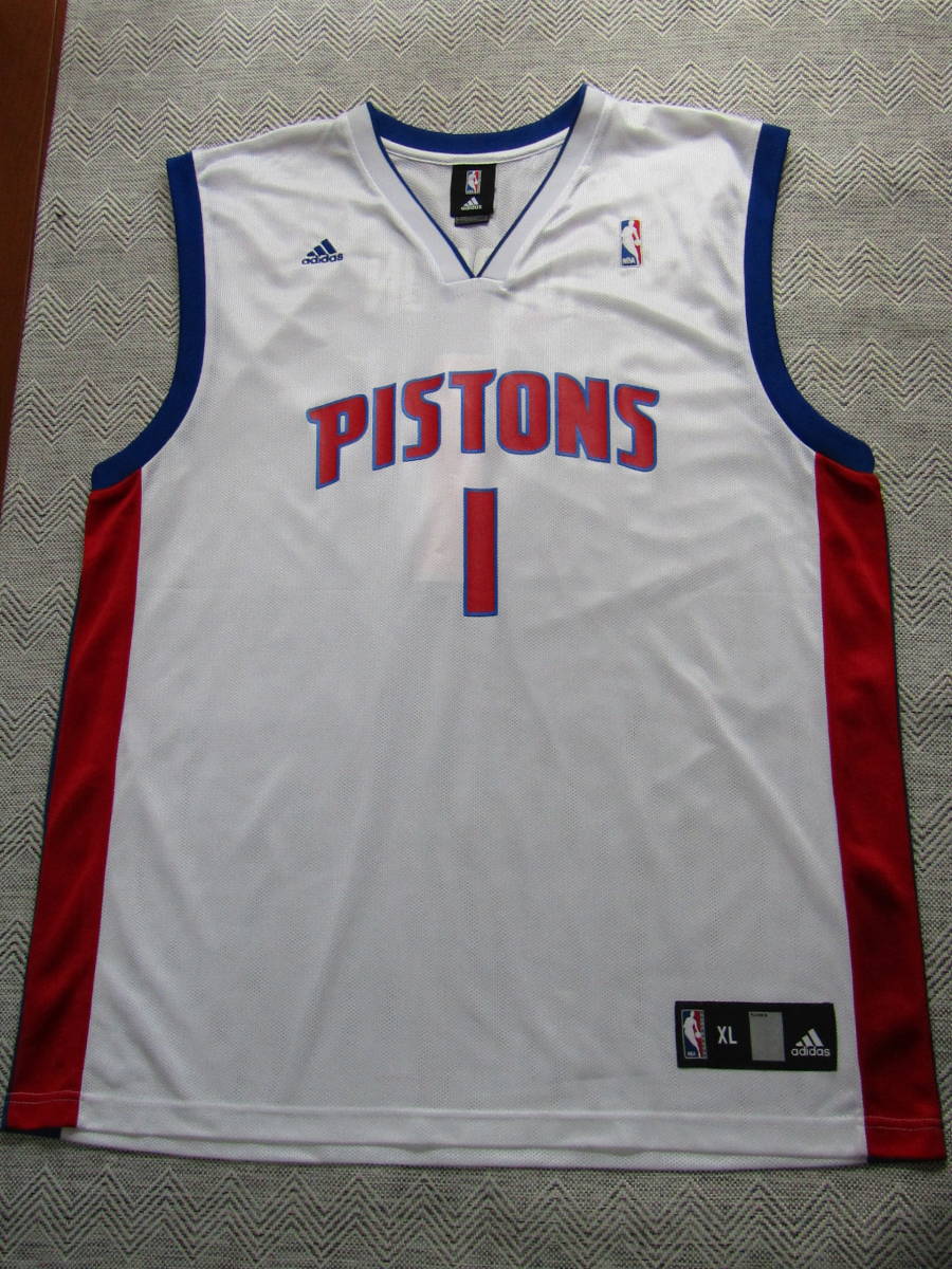 【美品】 NBA IVERSON #1 アレン・アイバーソン PISTONS デトロイト・ピストンズ adidas アディダス ユニフォーム ジャージ バスケ XL