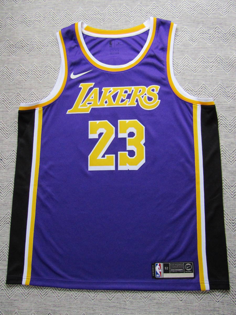 美品！ スウィングマン NBA LAKERS レブロン・ジェームズ #23 ロサンゼルスレイカーズ ジョーダンブランド SWINGMAN ナイキ製 ユニフォームの画像1