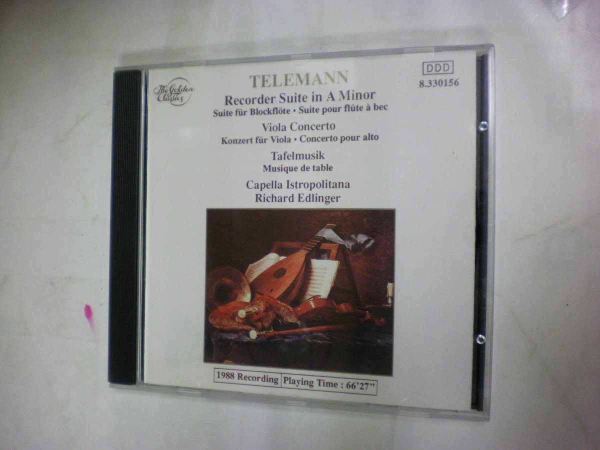 CD クラシック[ テレマン ]ヴィオラとストリングスのためのコンツァルト 他 指揮リチャード・エドリンガー TheGoldenClassics 送料無料_画像1