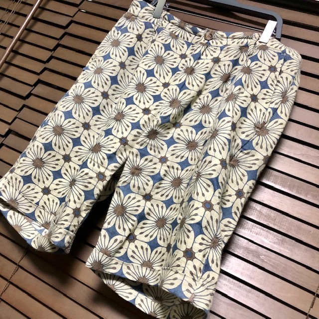  beautiful goods *TK(TAKEO KIKUCHI) shorts men's flax old clothes Japan brand Takeo Kikuchi bottoms short pants size M degree summer profit 