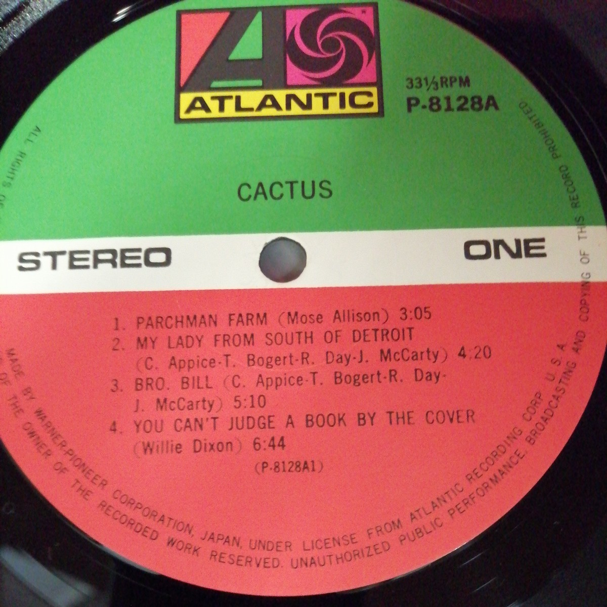 C05 中古LP 中古レコード カクタス ファーストALBUM CACTUS P-8128A 国内盤 ライナー欠品の画像4