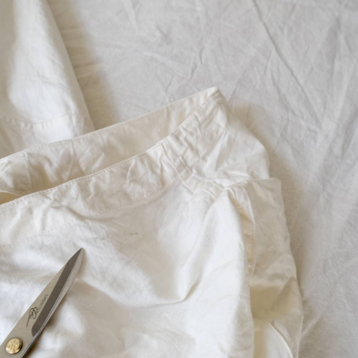 50s[ France army Vintage ] cotton ano rack Parker jacket / eggshell white white series / Work Europe smock shirt old clothes 