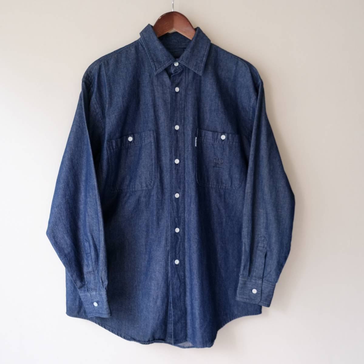 美品 90s【 OLD GAP 】オールドギャップ ロゴ刺繍 コットン デニム