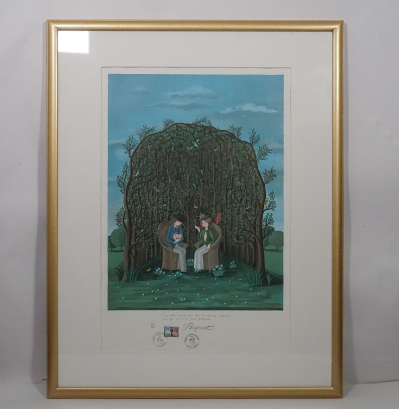 E814◇本物保証【レイモン・ペイネ】オリジナル版画「小さなラブ