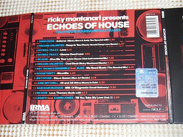 Ricky Montanari リッキー モンタナーリ Echoes Of House Italo House Foundamentals Tracks / Irma / 伊 重鎮 編纂 イタロ ハウス コンピ_画像3