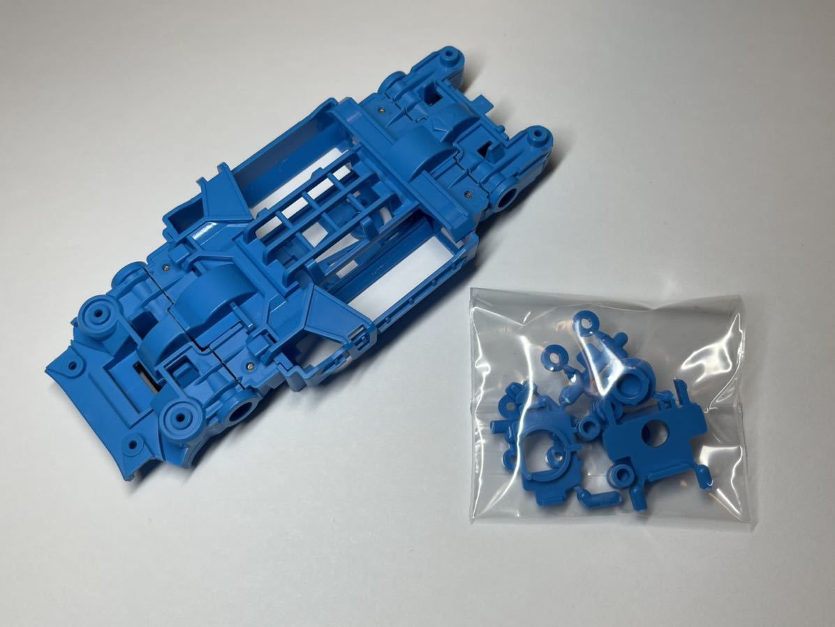 ◆◇ CNC加工 MSシャーシ フレキ フレキシブル 加工済み　完成品 極小径・AT・アンカー対応加工【ライトブルー×ライトブルー】 ◇◆