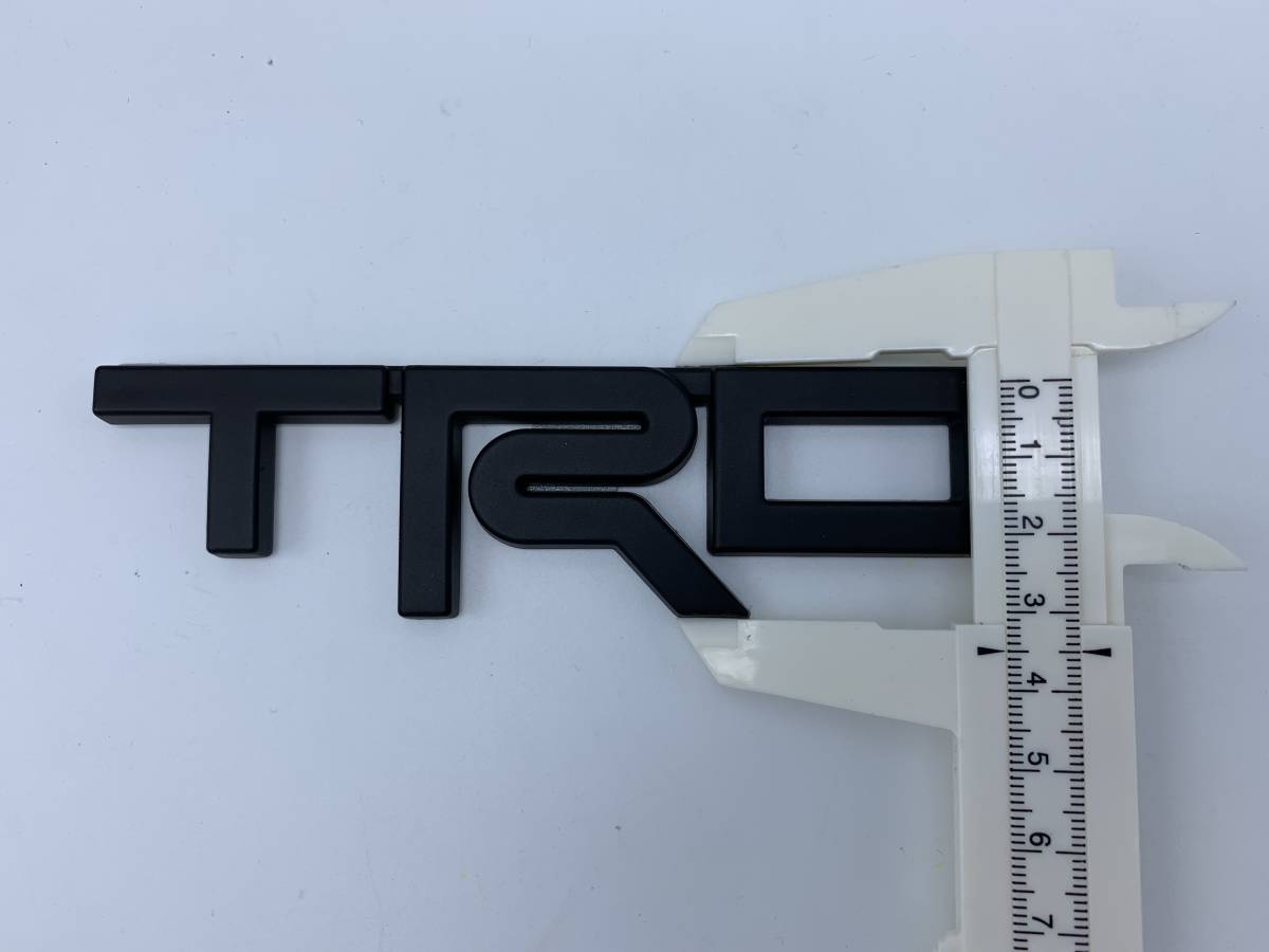 【送料無料】エンブレム 2個セット TRD マットブラック つや消し黒 3.5cmｘ12.7cm 厚み0.5ｃｍ_3.5cm