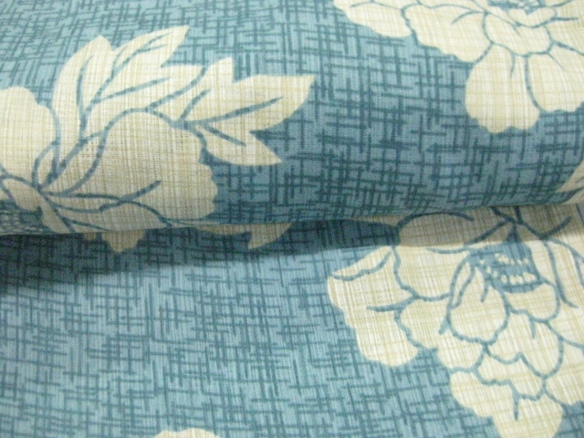  женский юката * взрослый юката классика рисунок голубой земля цветочный принт юката *. неотбеленная ткань маленький obi 4 позиций комплект 