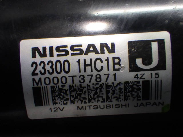 H27年 ノート ニスモ E12 セルモーター スターター HR12DDR CVT 86799km 23300-1HC1B [ZNo:05002247]_画像2