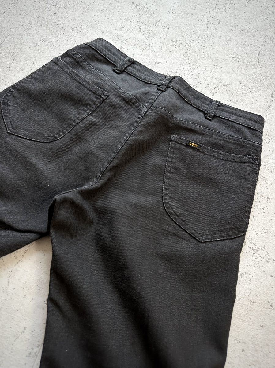 60s70s USA製 Lee LASTIC BLACK DENIM VINTAGE アメリカ製 リー 黒タグ ブラックデニム ストレッチ ビンテージ ★ リーバイス 612 606 ★_画像4