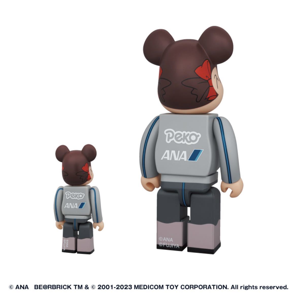 BE＠RBRICK for ANA CAPTAIN ポコちゃん ＆ CA10代目 ペコちゃん 100% & 400% 4体セット_画像8