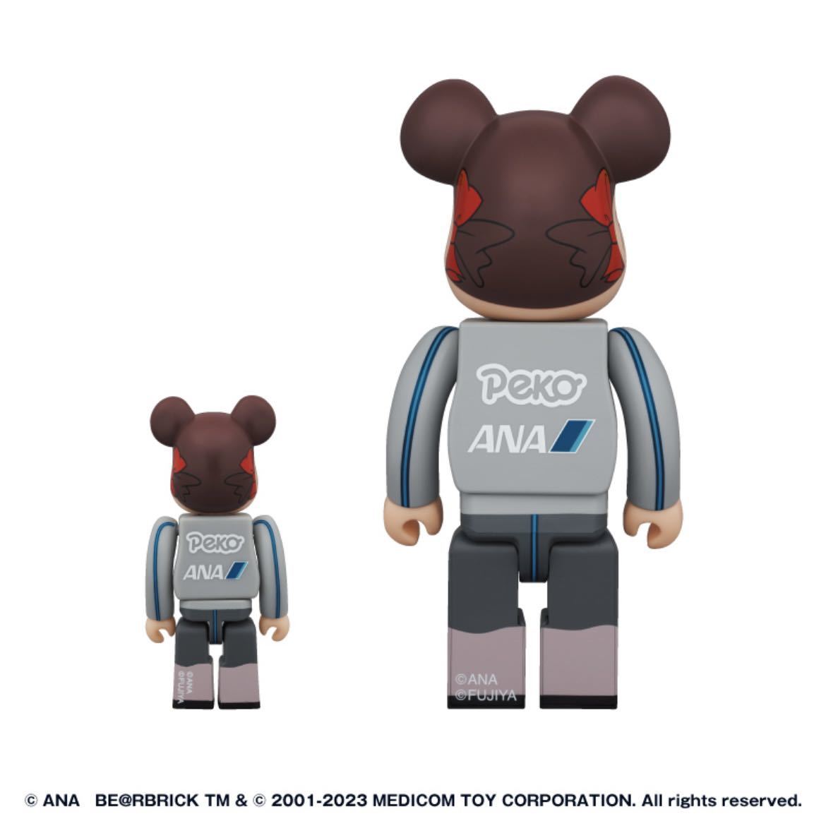 BE＠RBRICK for ANA CAPTAIN ポコちゃん ＆ CA10代目 ペコちゃん 100% & 400% 4体セット_画像7