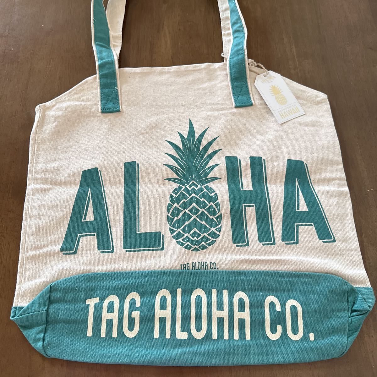 アメリカ ハワイ WHOLE FOODS ホールフーズ マーケット エコバッグ トートバッグ キャンバスバック ALOHA 手提げ袋 新品 未使用 タグ付き①_画像1