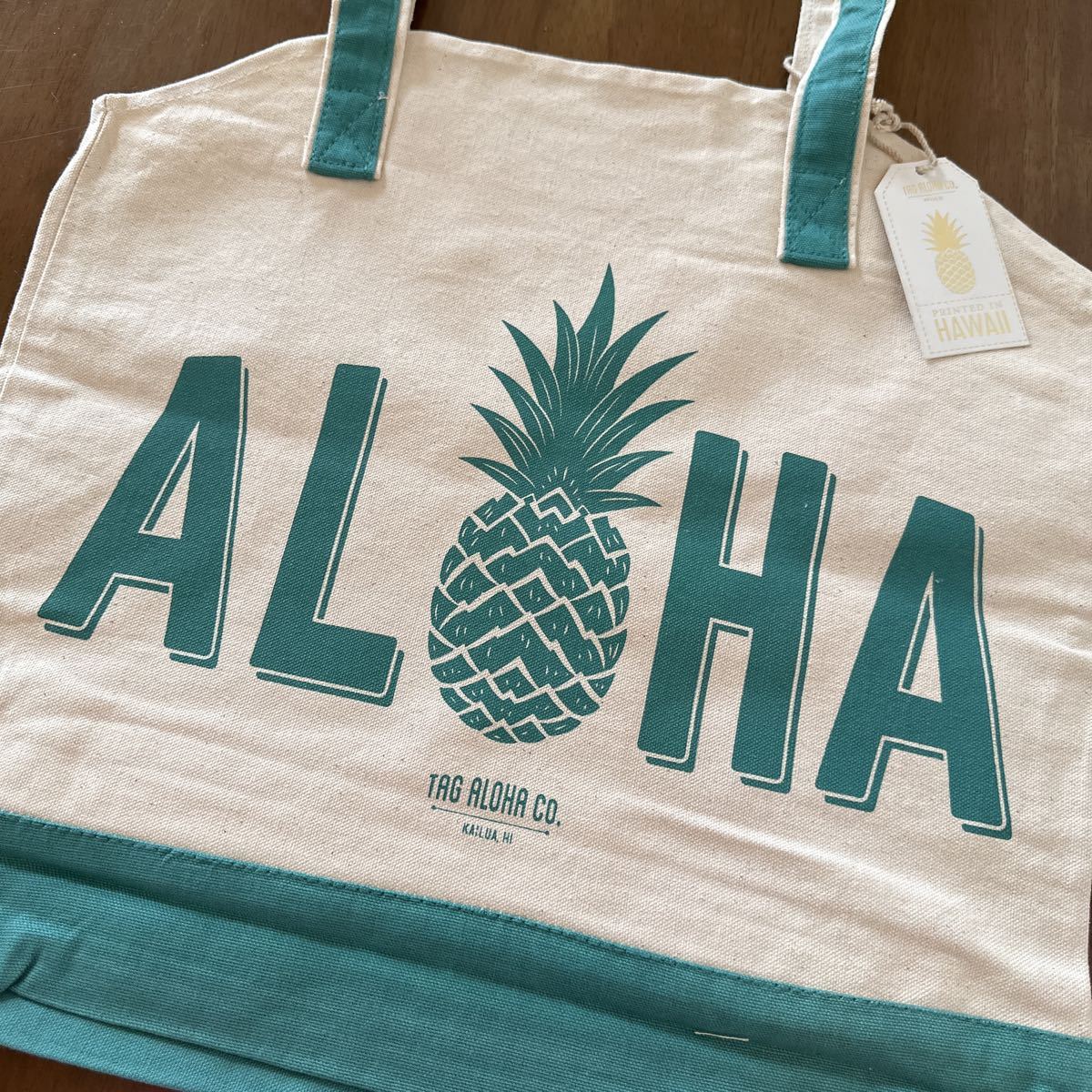 アメリカ ハワイ WHOLE FOODS ホールフーズ マーケット エコバッグ トートバッグ キャンバスバック ALOHA 手提げ袋 新品 未使用 タグ付き①_画像2