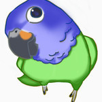 okina parakeet green green or blue blue beads. small bird *3WAY( strap * earphone jack * fastener charm ) atelier small bird shop san 