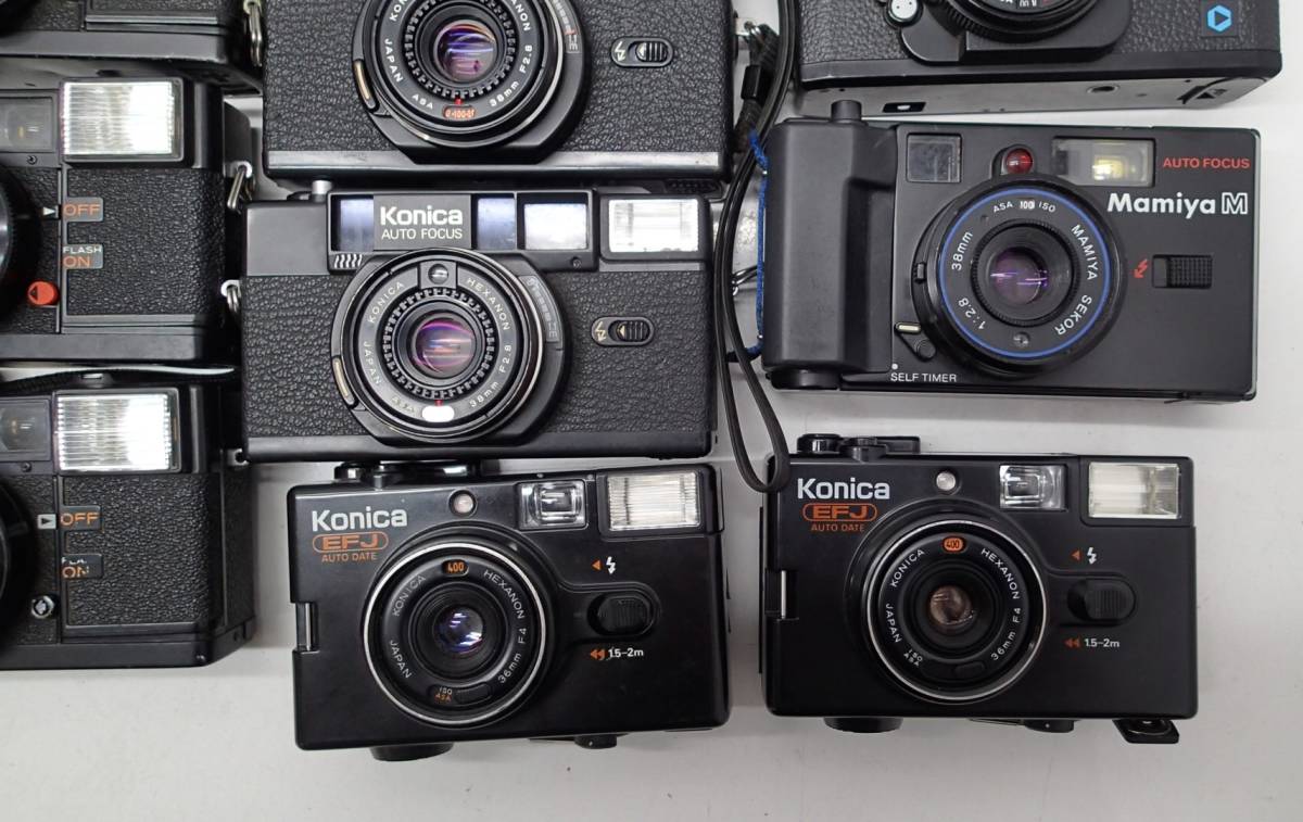 M270D 大量 ４６台 コンパクト カメラ コニカ C35 AF 2 EF マミヤ M ミノルタ HI-MATIC オリンパス C-AF ヤシカ Snap 単焦点 等 ジャンクの画像9
