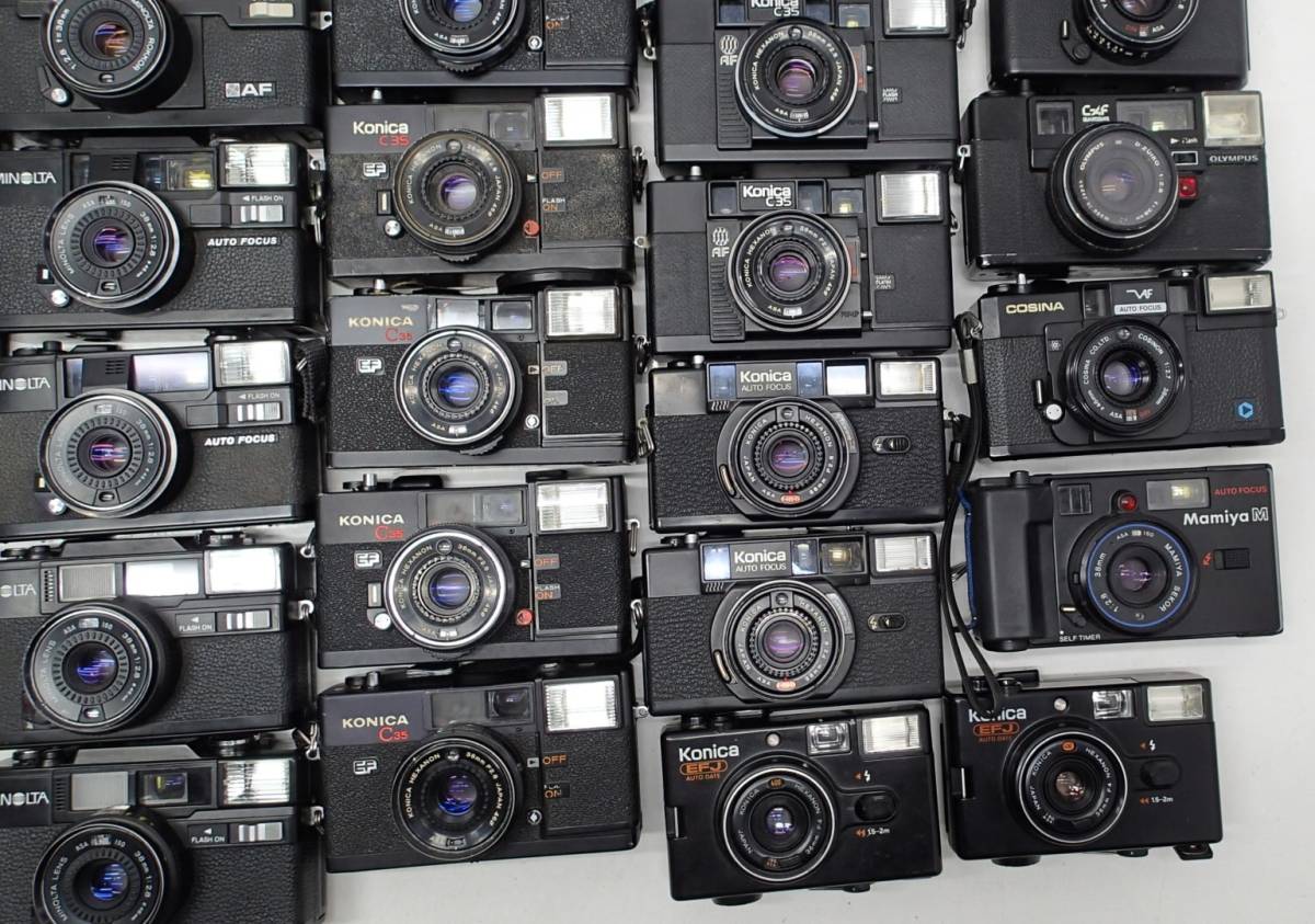 M270D 大量 ４６台 コンパクト カメラ コニカ C35 AF 2 EF マミヤ M ミノルタ HI-MATIC オリンパス C-AF ヤシカ Snap 単焦点 等 ジャンクの画像5