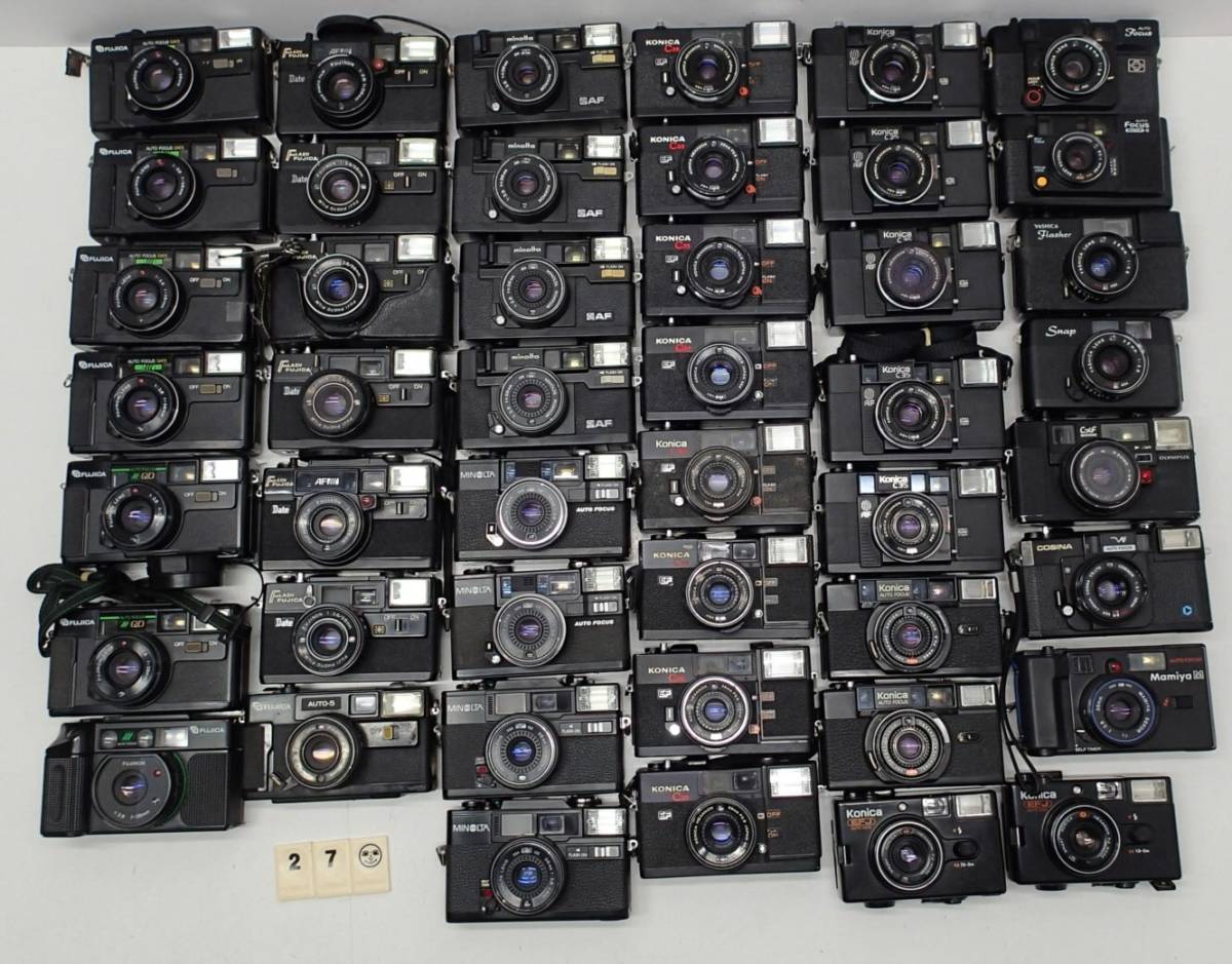 M270D 大量 ４６台 コンパクト カメラ コニカ C35 AF 2 EF マミヤ M ミノルタ HI-MATIC オリンパス C-AF ヤシカ Snap 単焦点 等 ジャンクの画像1