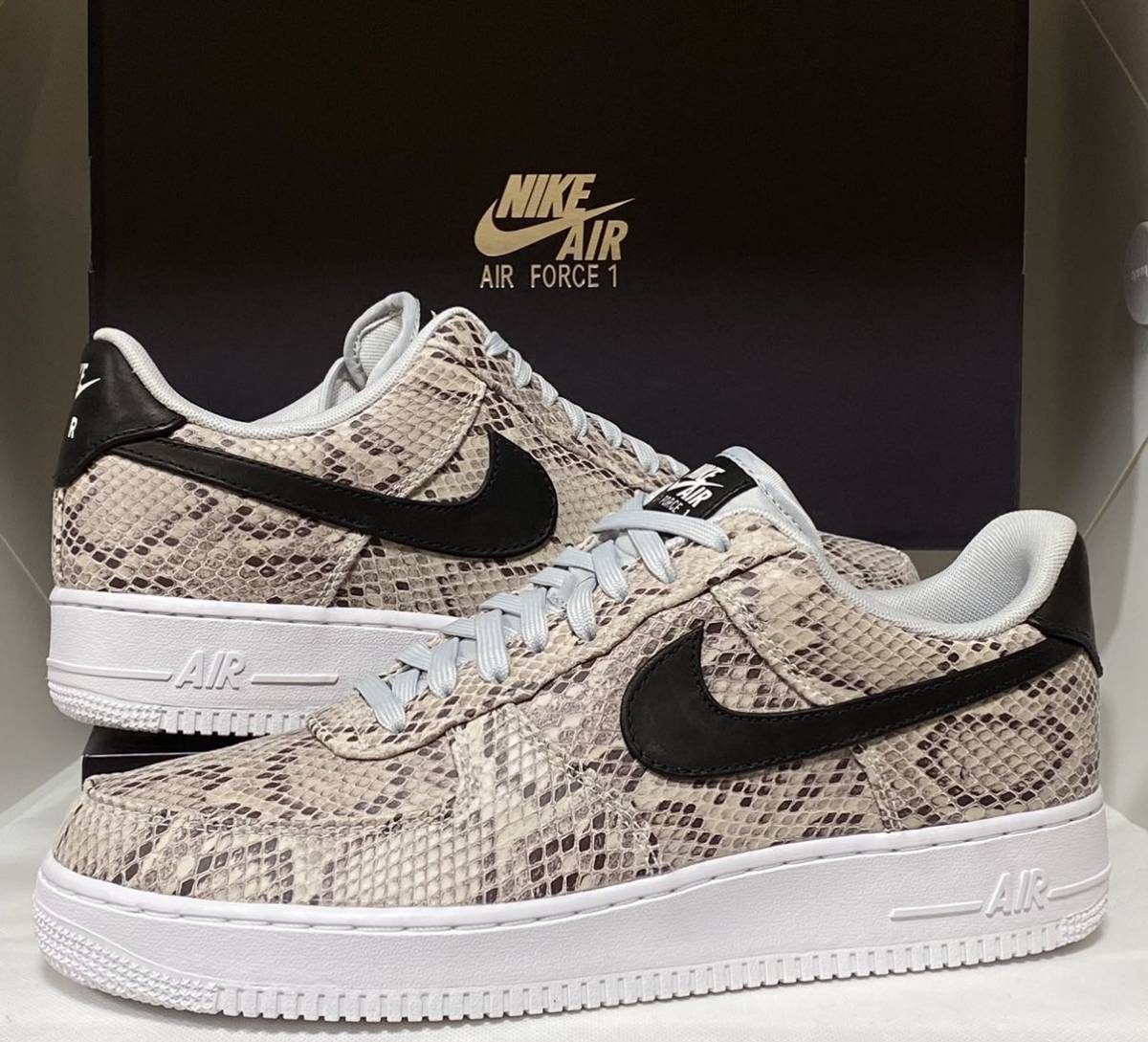 新品!!NIKE AIR FORCE 1 '07 PRM 29cm 蛇柄SNAKESKIN BQ4424-100