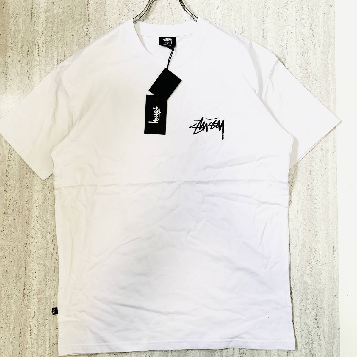 海外限定 Stussy ステューシー Tシャツ ロゴ ホワイト M