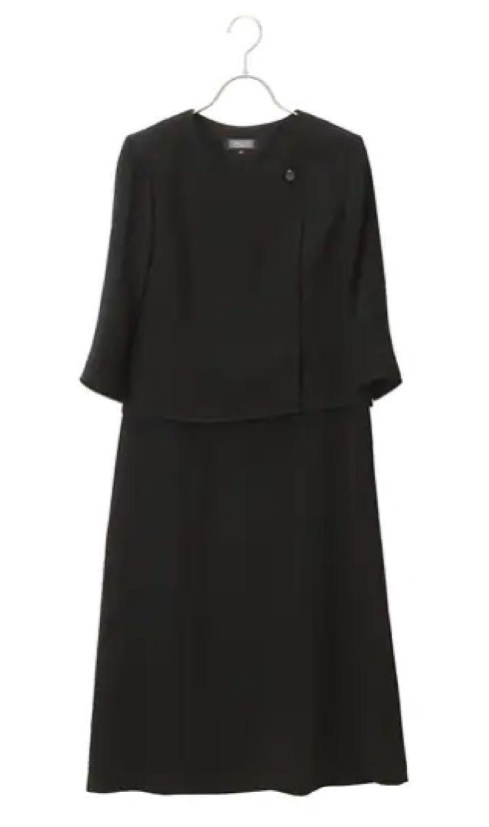 レディースフォーマル 喪服 洋服の青山 アンサンブル ブラック