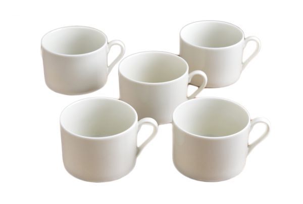 5個セット【白い食器】ホテル仕様 オフホワイト シンプル 切立 コーヒーカップ 　カプチーノ カップ 白い磁器_画像9