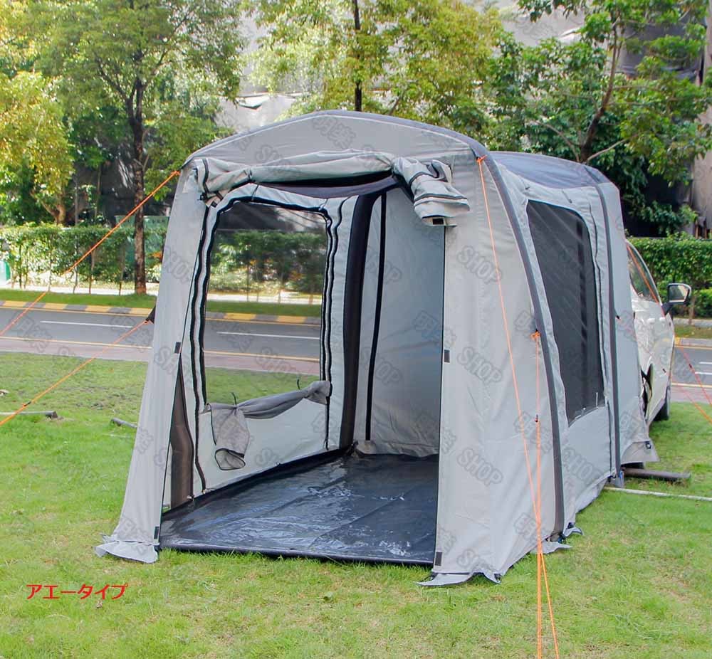 車に連結バックドアテント EVに最適 キャンプテントカーサイドタープ サイドテント 車中泊テント リアゲートタープ リアカーテンBタイプ _画像4
