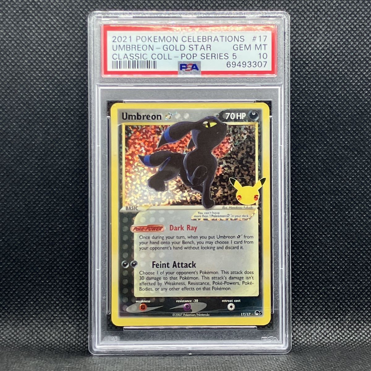 PSA10 ポケモンカード 海外 ブラッキー ゴールドスター 25th 英語 (2021 Pokemon Celebrations Classic Collection 17 Umbreon