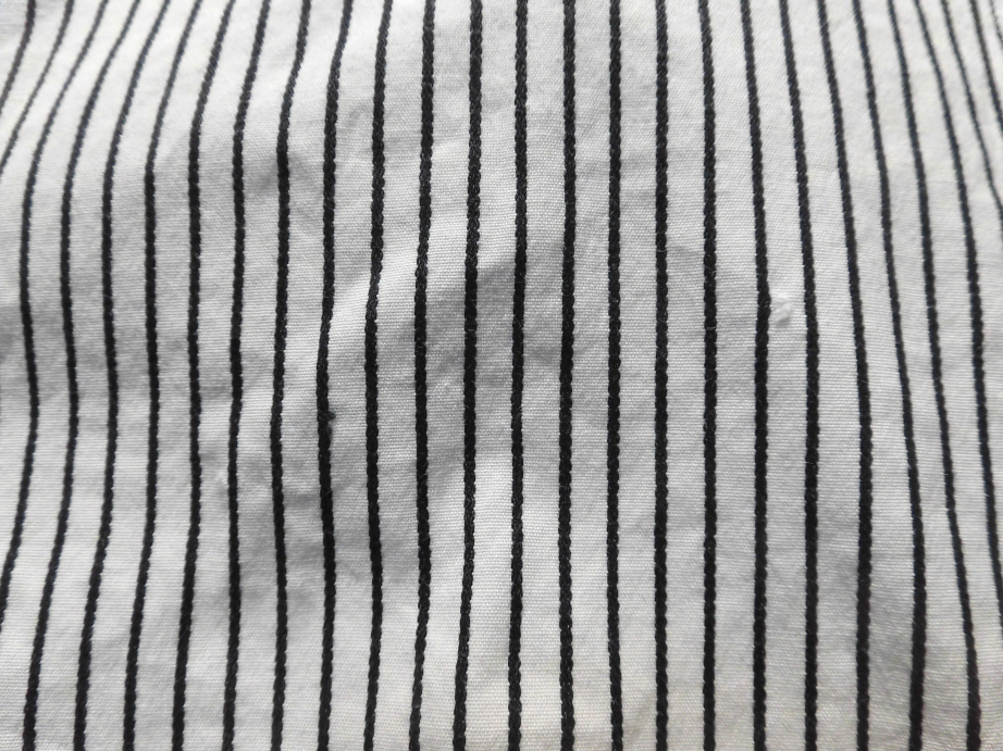 トルネードマート TORNADO MART ストレッチ素材 ストライプ柄 半袖 シャツ サイズＬ ホワイト 古着 メンズ トップス_画像10
