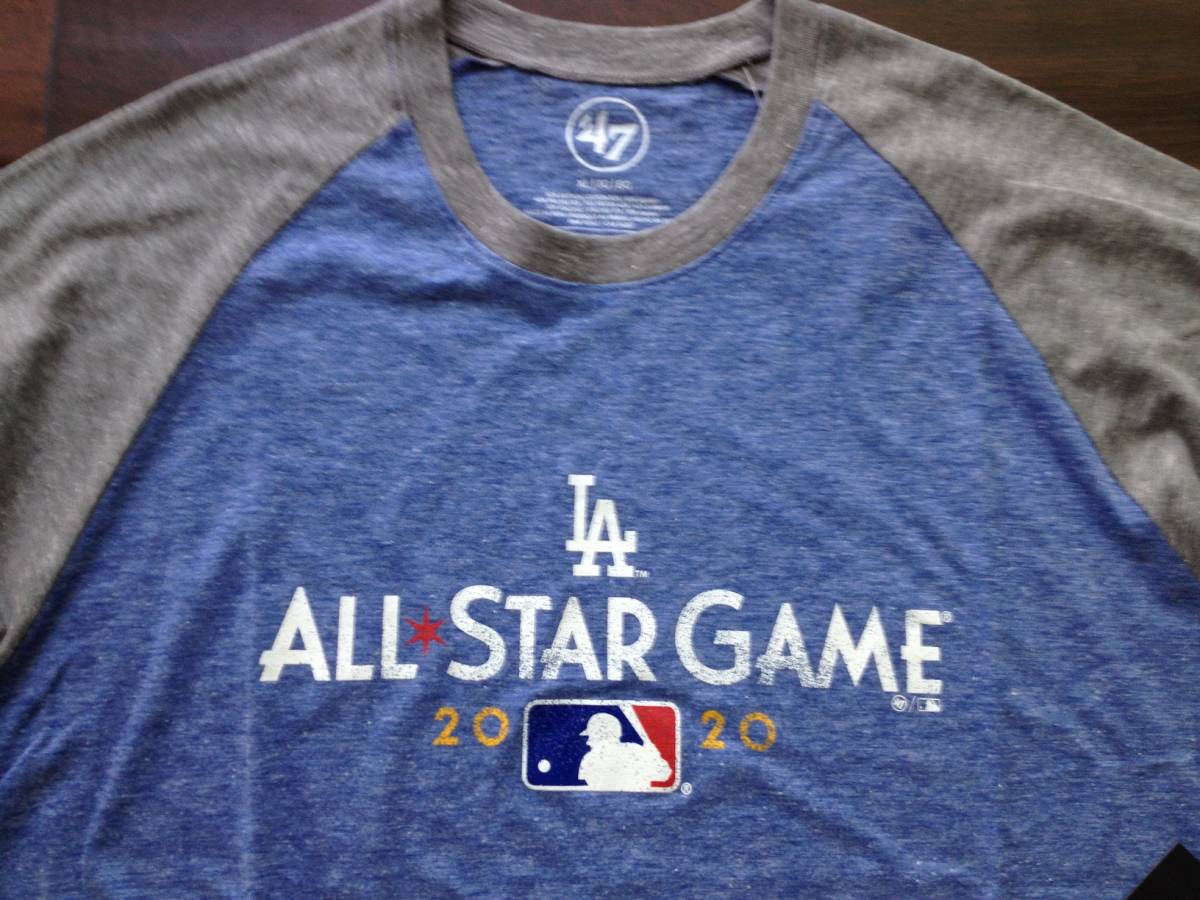 【既決USA】MLB ・ メジャーリーグベースボール@完売胸元【LA ALL STAR GAME】ロゴ入Tシャツ【ALL STAR GAME 2020 Tee】Blue x Grey @2XL_画像4