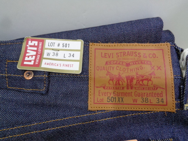 即決 LVC 未使用品 日本製 LEVI'S 37501-0015 501XX シンチバック リジッド デニムパンツ W38 L34 リーバイス　デッドストック　希少サイズ_画像2