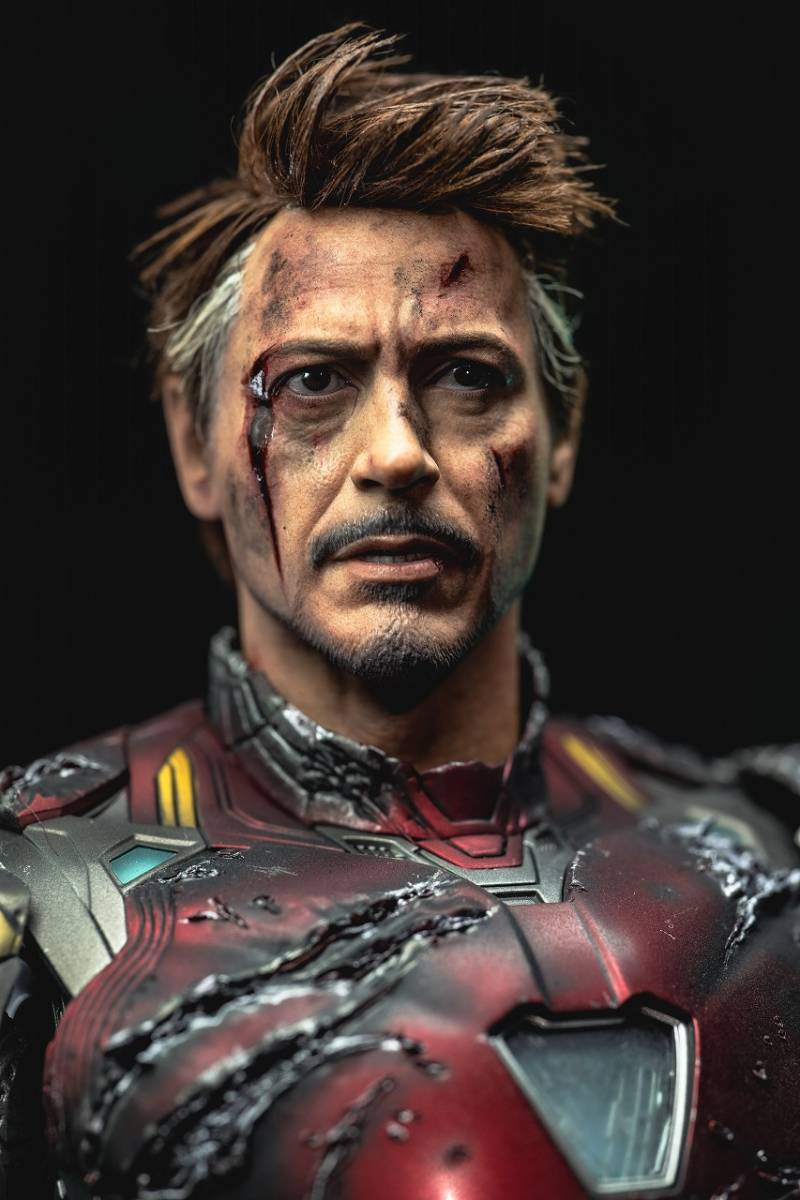 1/6 アイアンマン マーク85 バトルダメージ版 カスタム 植毛 トニー