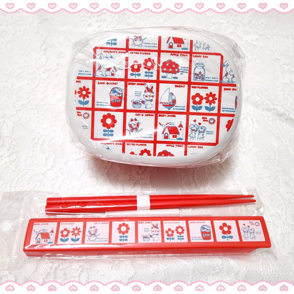 新品未使用昭和レトロ シモジマ×フラワー お弁当箱6点セット 新品未使用昭和レトロ シモジマ×フラワー お弁当箱6点セット