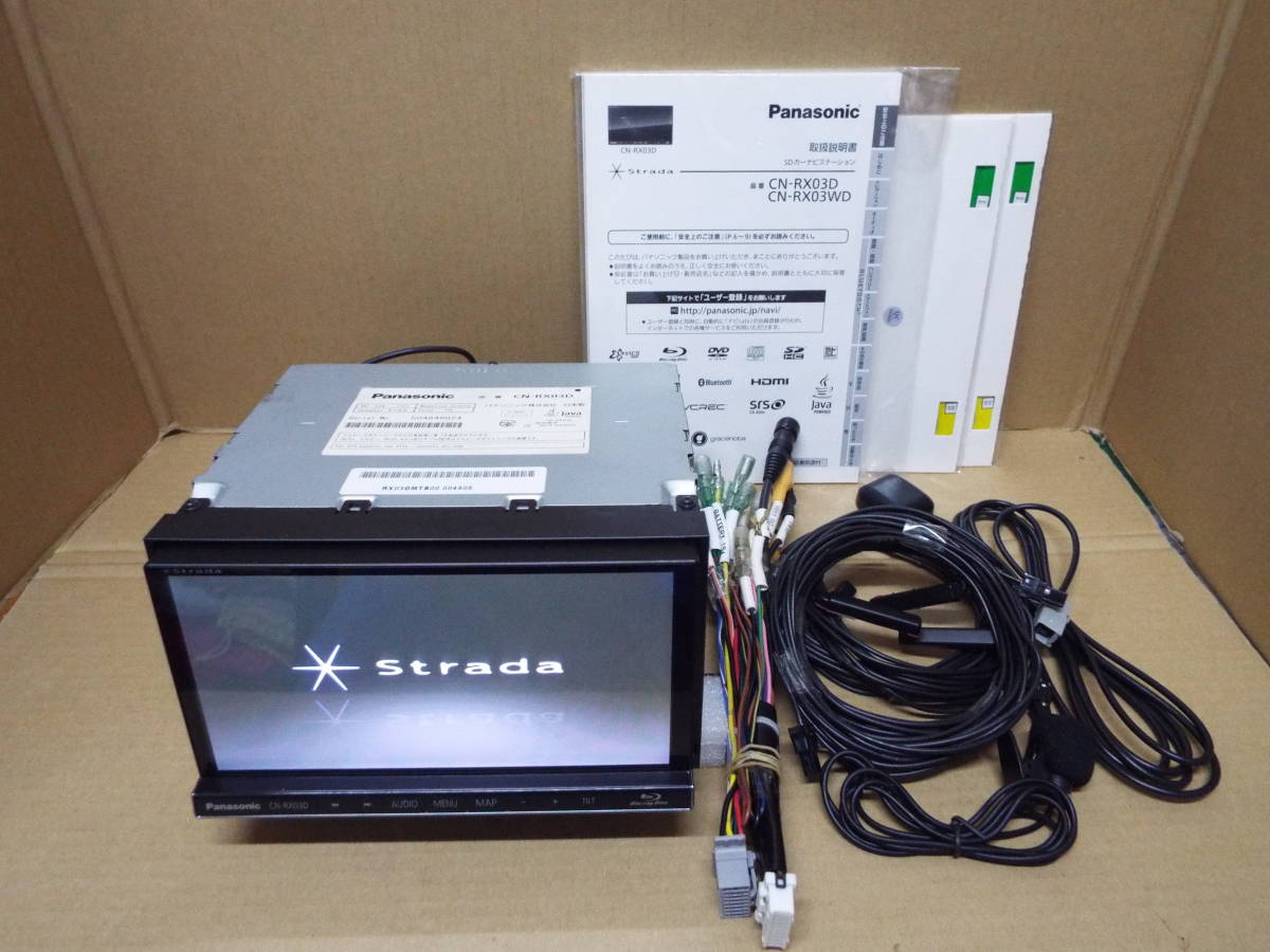 最新地図2023年度美品パナソニック Strada CN-RX03D BTオーディオ/HDMI
