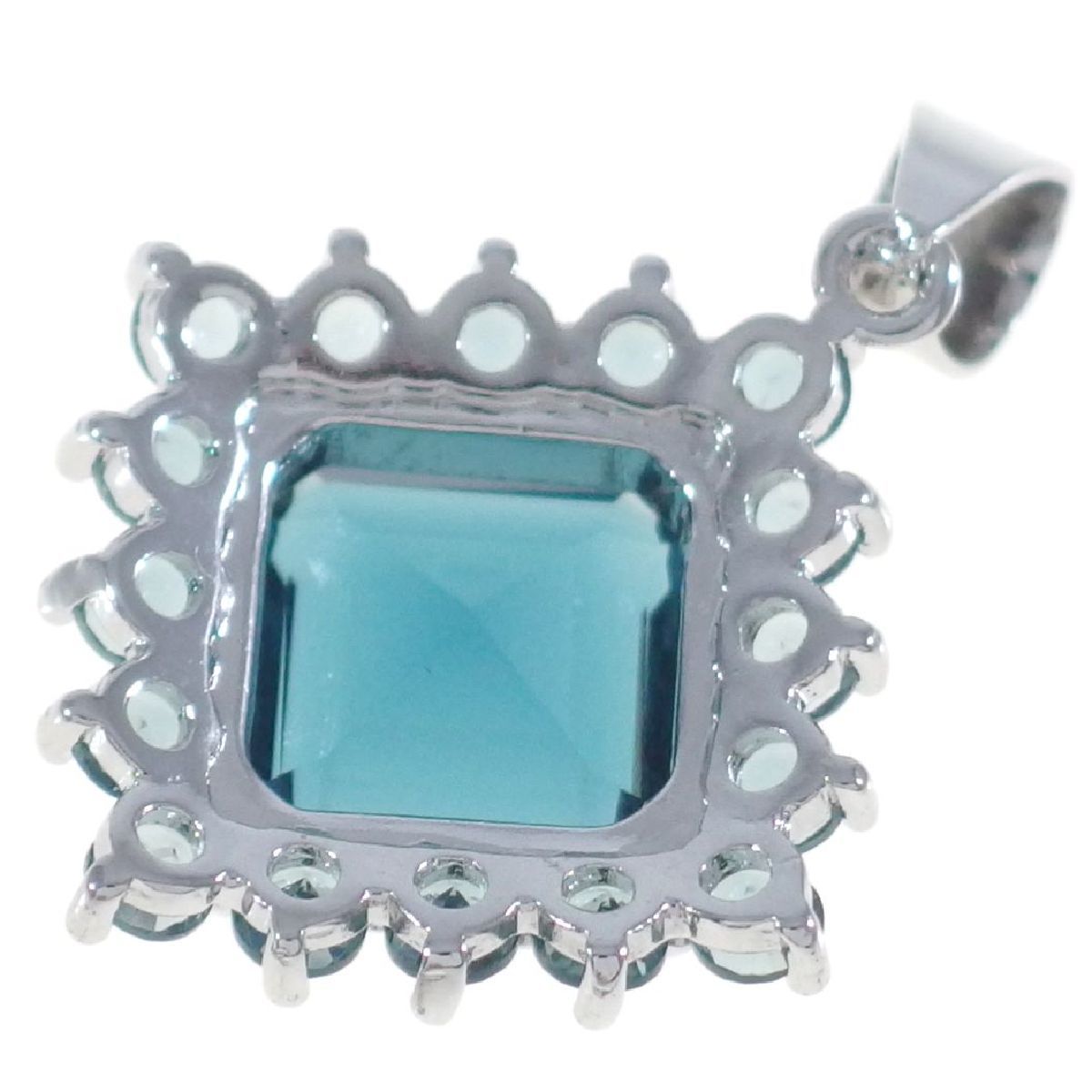 A8718*[925]* blue group topaz color Stone * blue color silver Phil do* new goods pendant * necklace .*