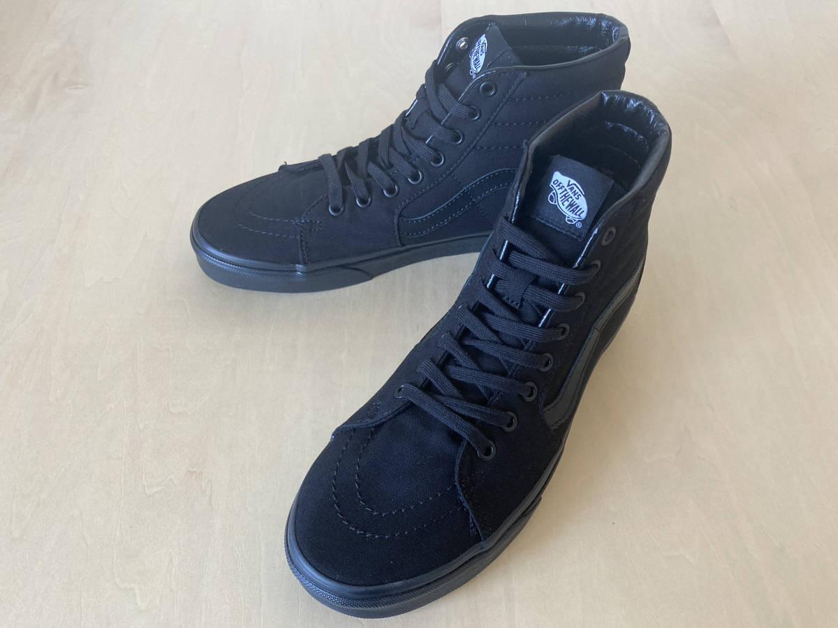 24cm 黒 バンズ スケハイ VANS SK8-HI CANVAS BLACK/BLACK US6/24cm VN000TS9BJ4