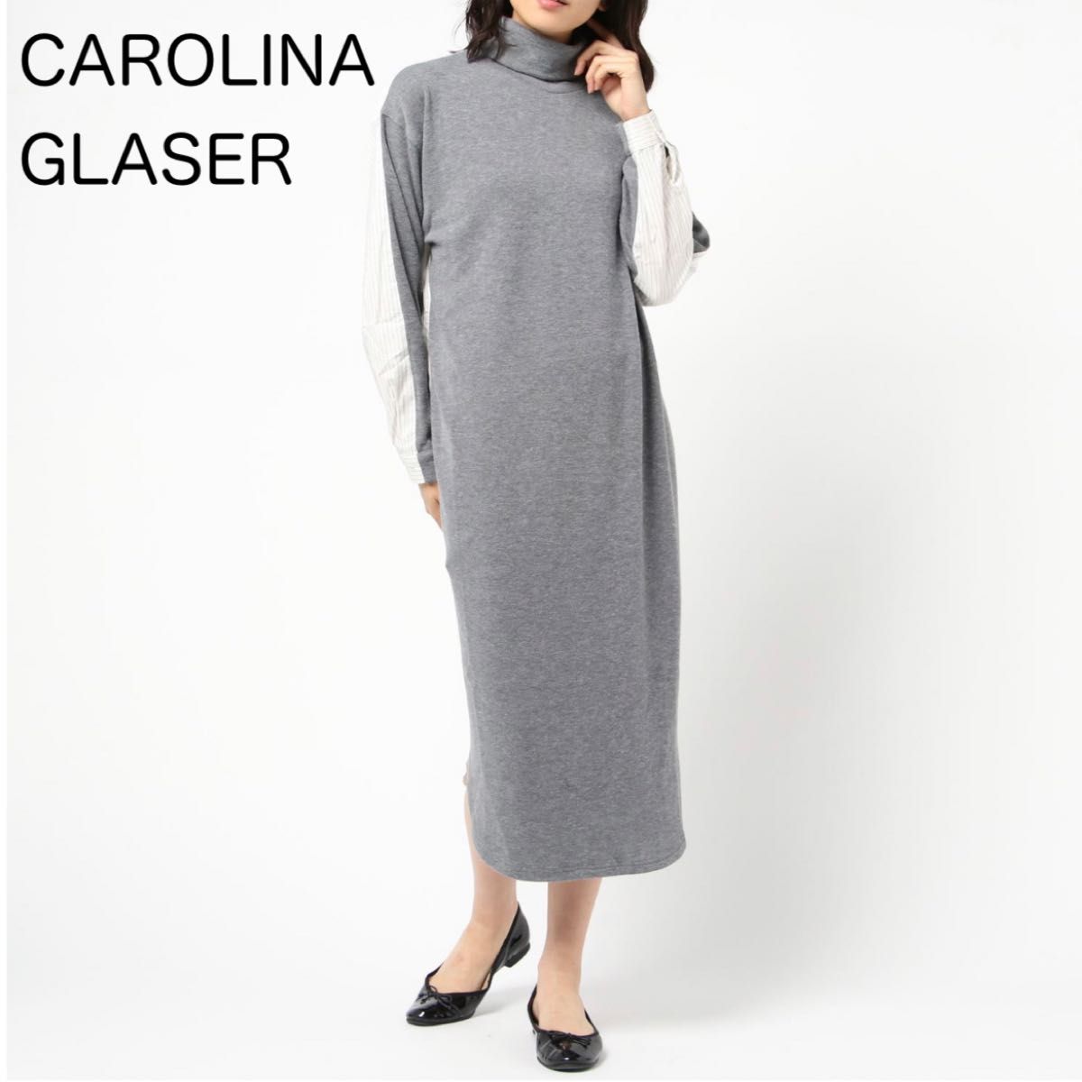 CAROLINA GLASER BLACK / ニット×布帛 コンビ ワンピース|Yahoo