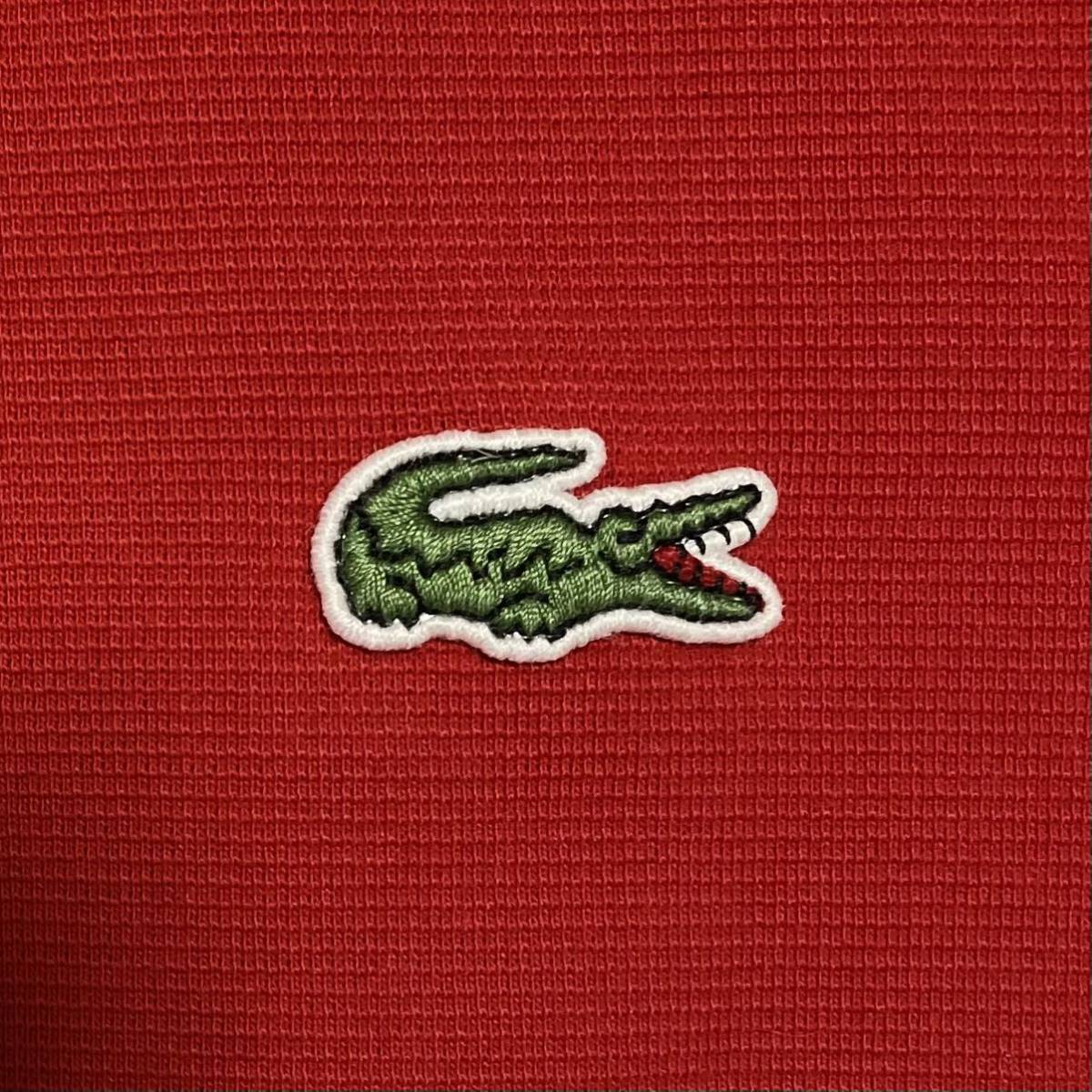 【人気アイテム】LACOSTE ラコステ 半袖 ポロシャツ ビッグサイズ サイズ7 レッド ワニ 23-95