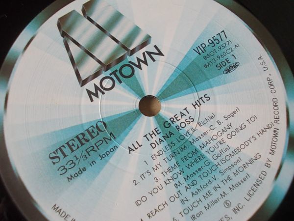 P7621 LPレコード ダイアナ・ロス『オール・ザ・グレイト・ヒッツ』帯付 国内盤 2枚組の画像3