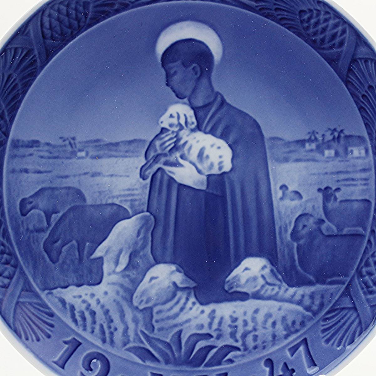 1947年 ロイヤルコペンハーゲン イヤープレート 「善き羊飼い」 北欧 デンマーク の 陶磁器 wwww8_1947年イヤープレート「善き羊飼い」