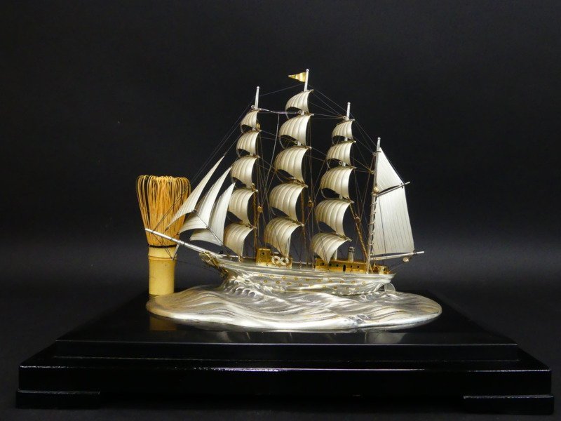 銀製品スターリングシルバー帆船置物