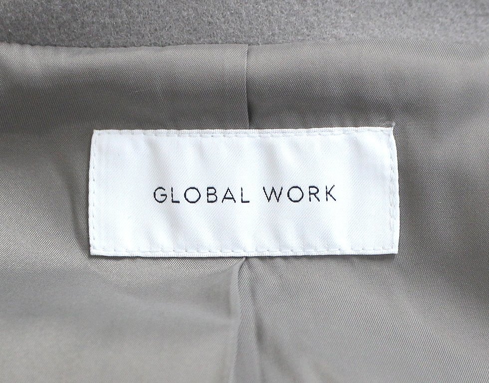 GLOBAL WORK/グローバルワーク ロングコート グレー ステンカラーコート Mサイズ GW721505AD 冬服 アウター_画像8